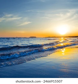 Sunset over sea